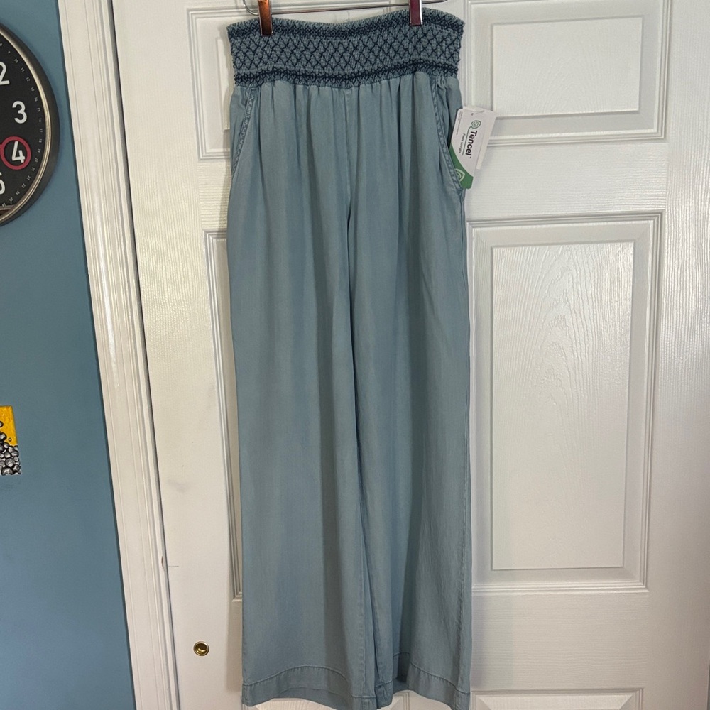 Westbound Light Blue Wide-Leg Pants